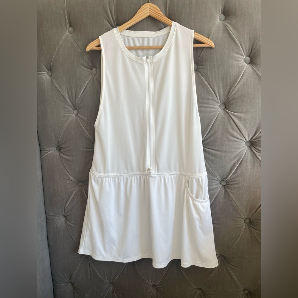 Varley White Sleeveless Tennis Dress - Size M/L